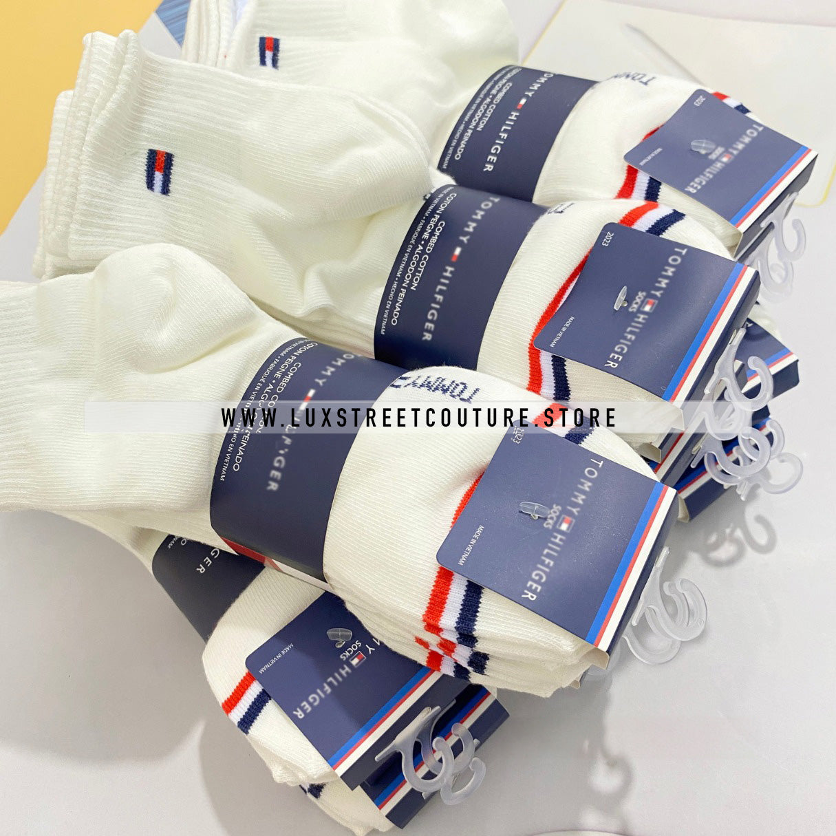 TOMMY HlLFIGER ANKLE SOCKS (3 PAIRS)